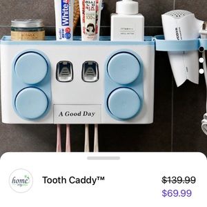 Tooth caddy or tooth brush organizer